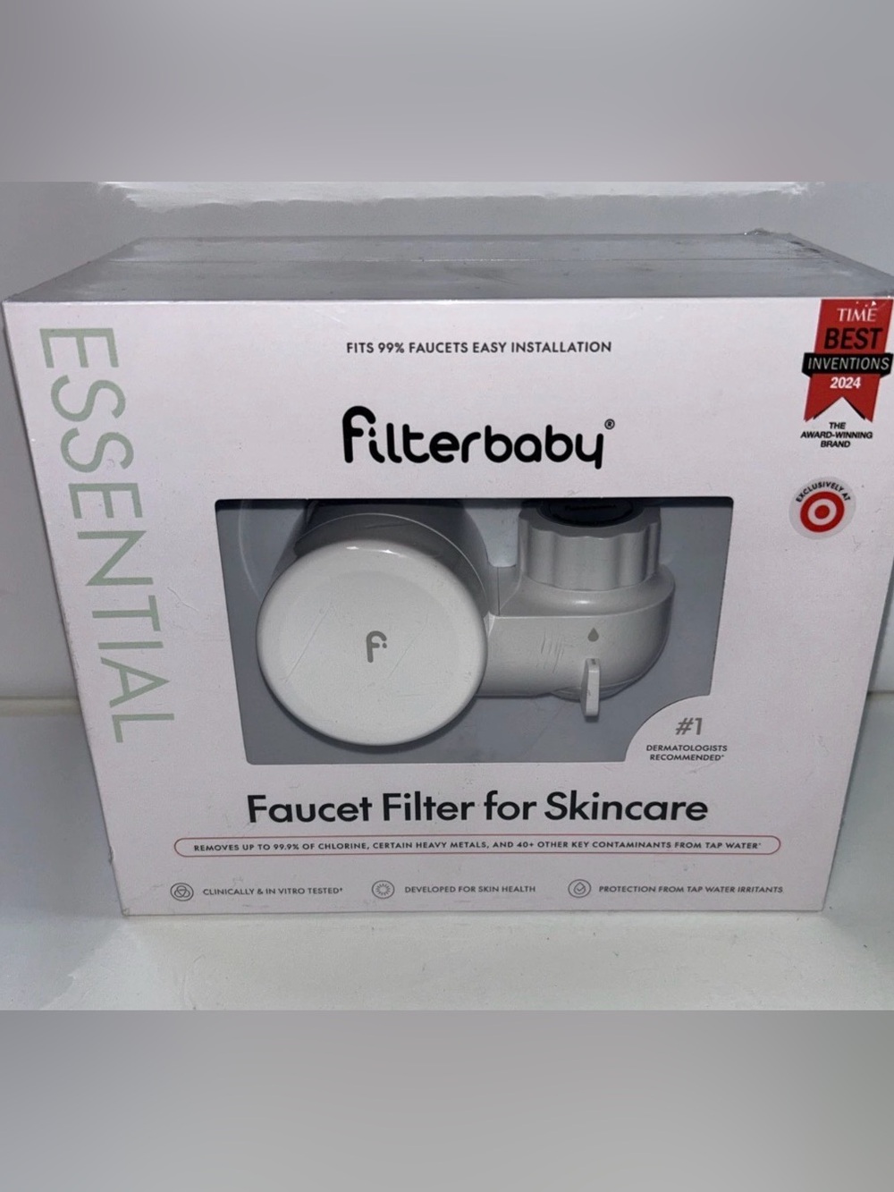 Filterbaby Faucet Filter Essential White Skincare Sealed New